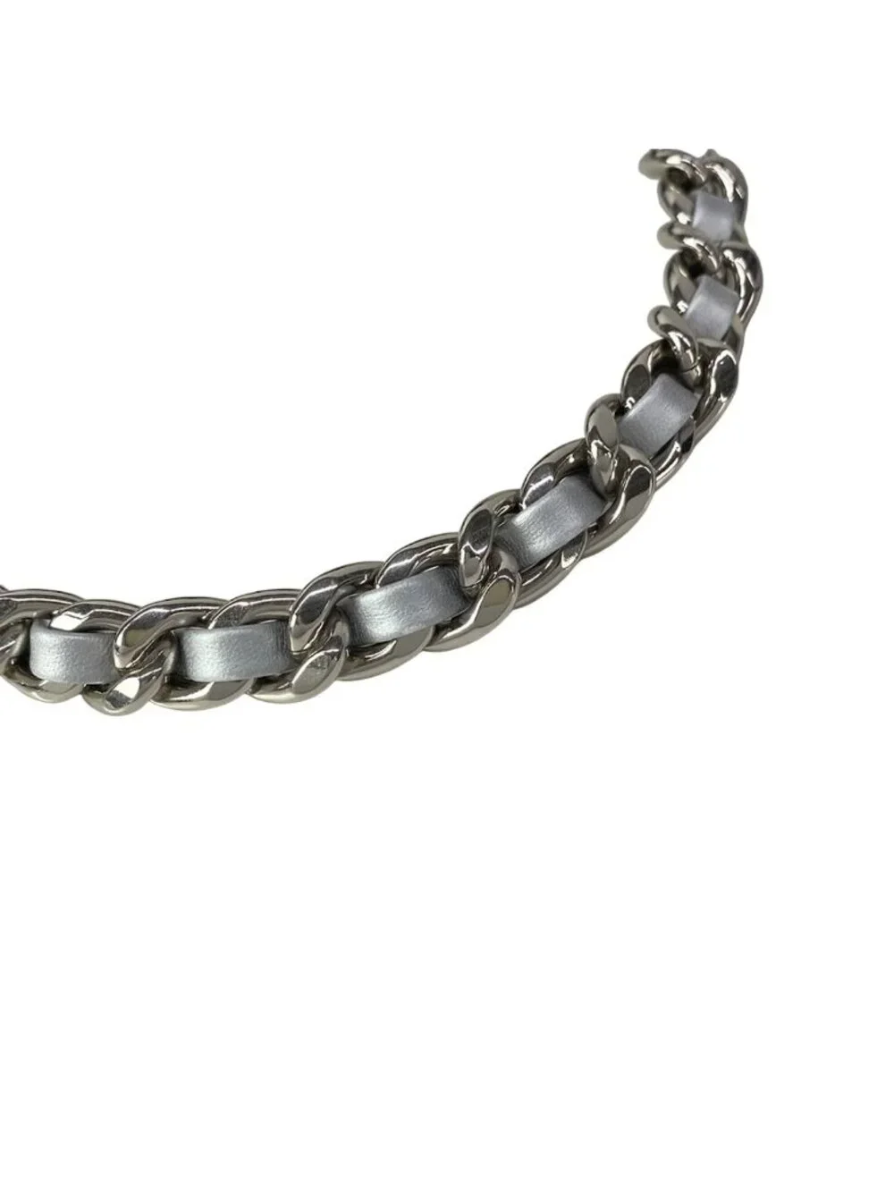 Chanel Shoulder Bag 25 Small Silver Metallic